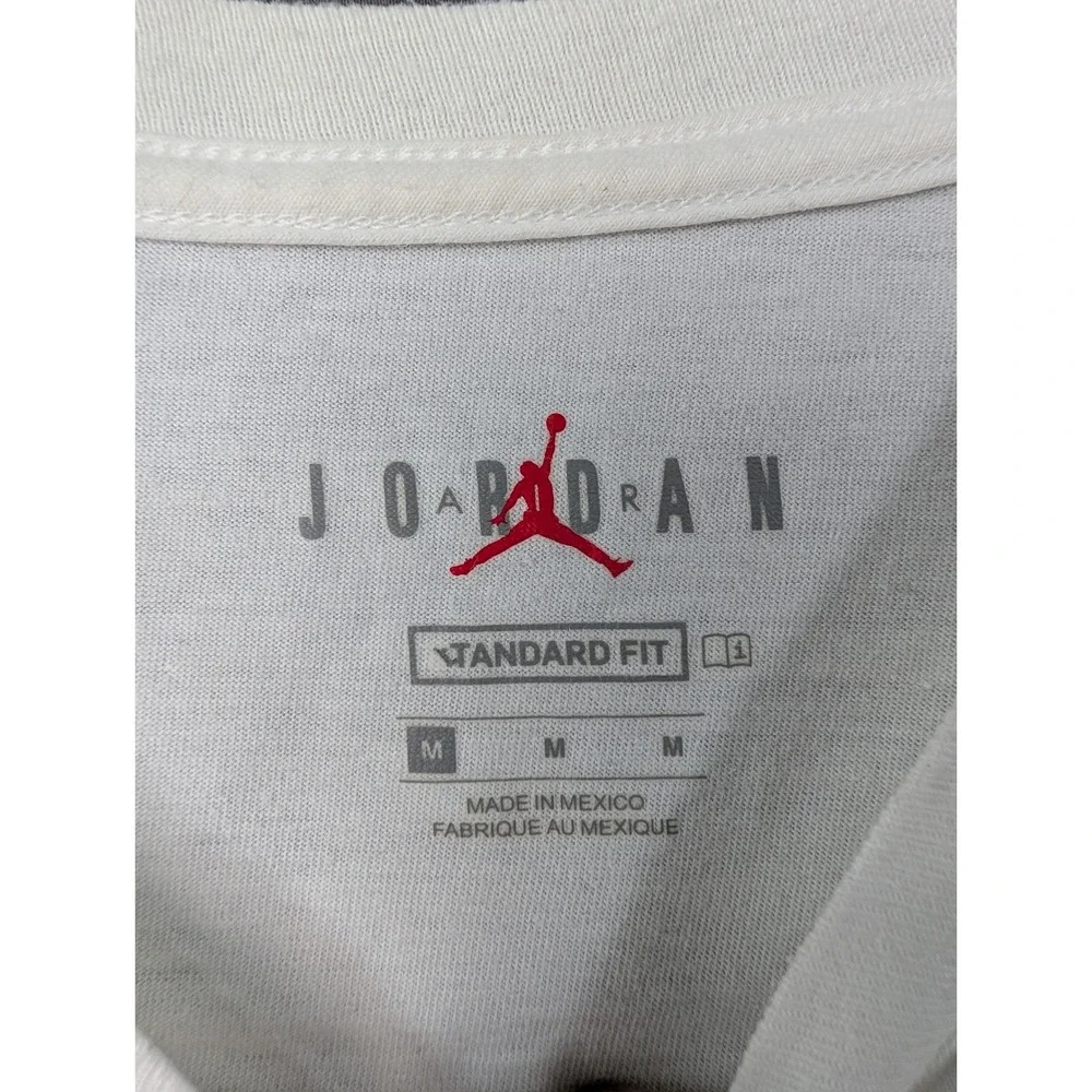 Nike Air Jordan Mens White Graphic T Shirt 30.1 PPG 6.2 RPG Size M 6648